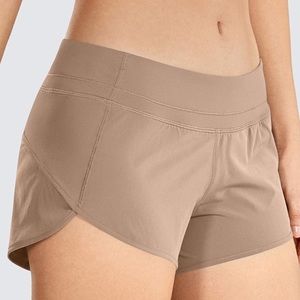 CRZ YOGA Women's Quick Dry Workout Running Shorts Mesh Liner - 2.5''